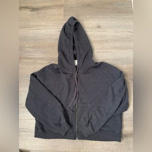 🌟 SOLD 🌟American Eagle Fleece Cropped Zip-Up Hoodie